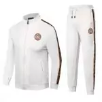 survette versace homme zipper embroidery round medusa white